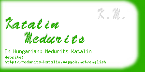 katalin medurits business card